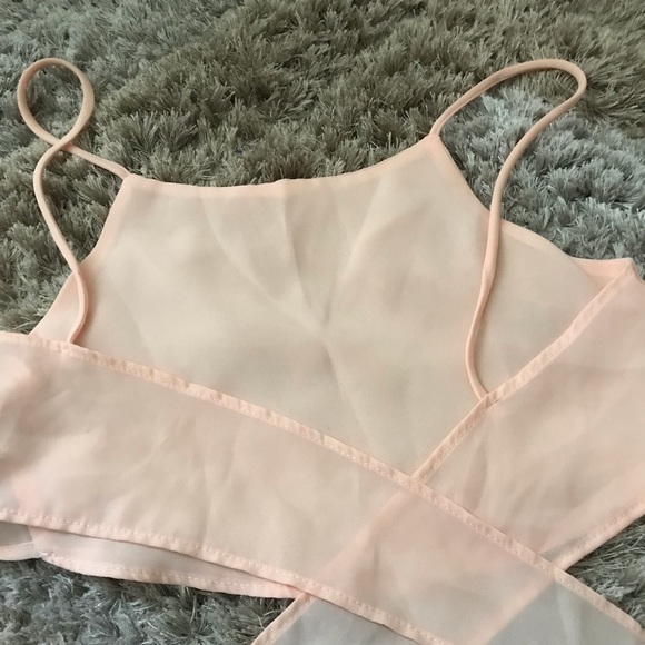 Brandy Melville peach silk top - Picture 2 of 5